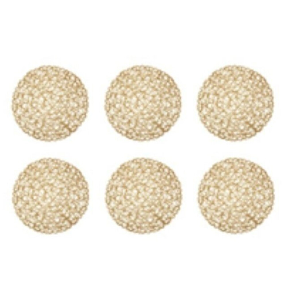 DII Woven Paper Tabletop Collection Holiday Event Décor Round Placemat Set of 6